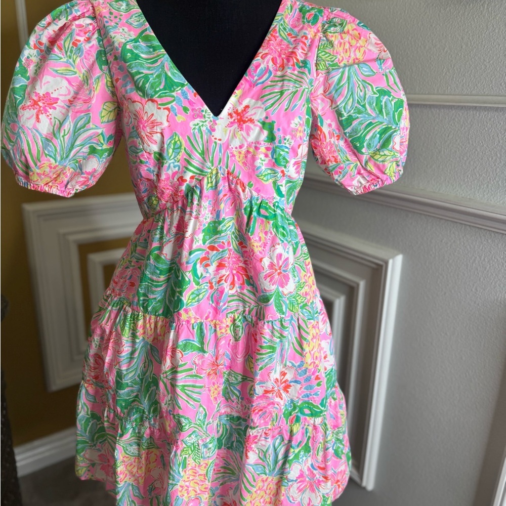 Lilly Pulitzer
Nalani Dress Floral V-Neck Puff Sleeve Dress - Picture 5 of 12
